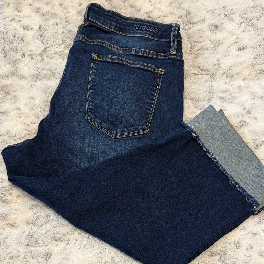 Vigoss Marley Rolled Cuff Capri Denim Jeans 18W - Picture 3 of 8